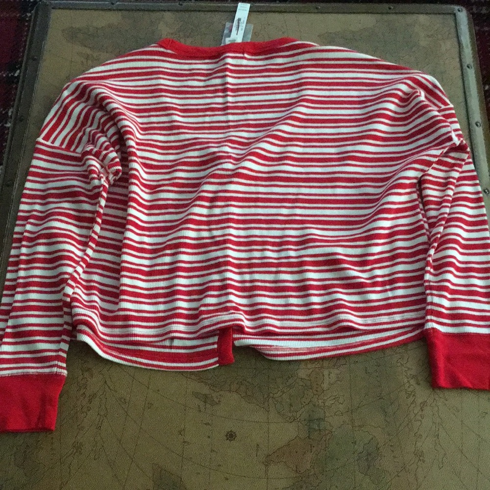 Pink Victoria’s Secret Red and White Striped Comfy Oversized Pajama Set - Picture 3 of 11